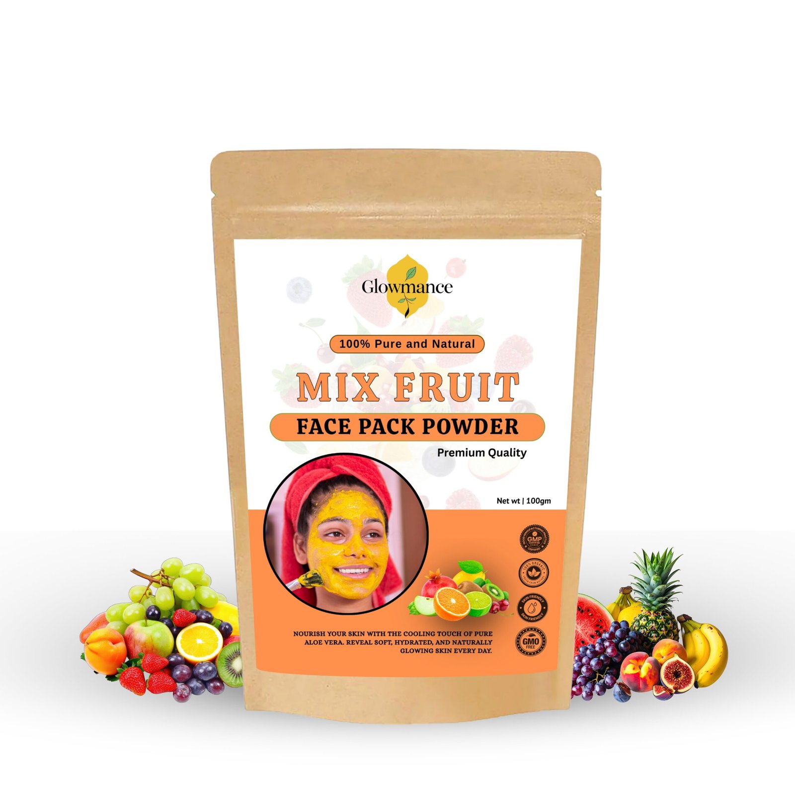 Glowmance Mix Fruit Face Pack Powder – 100 gm
