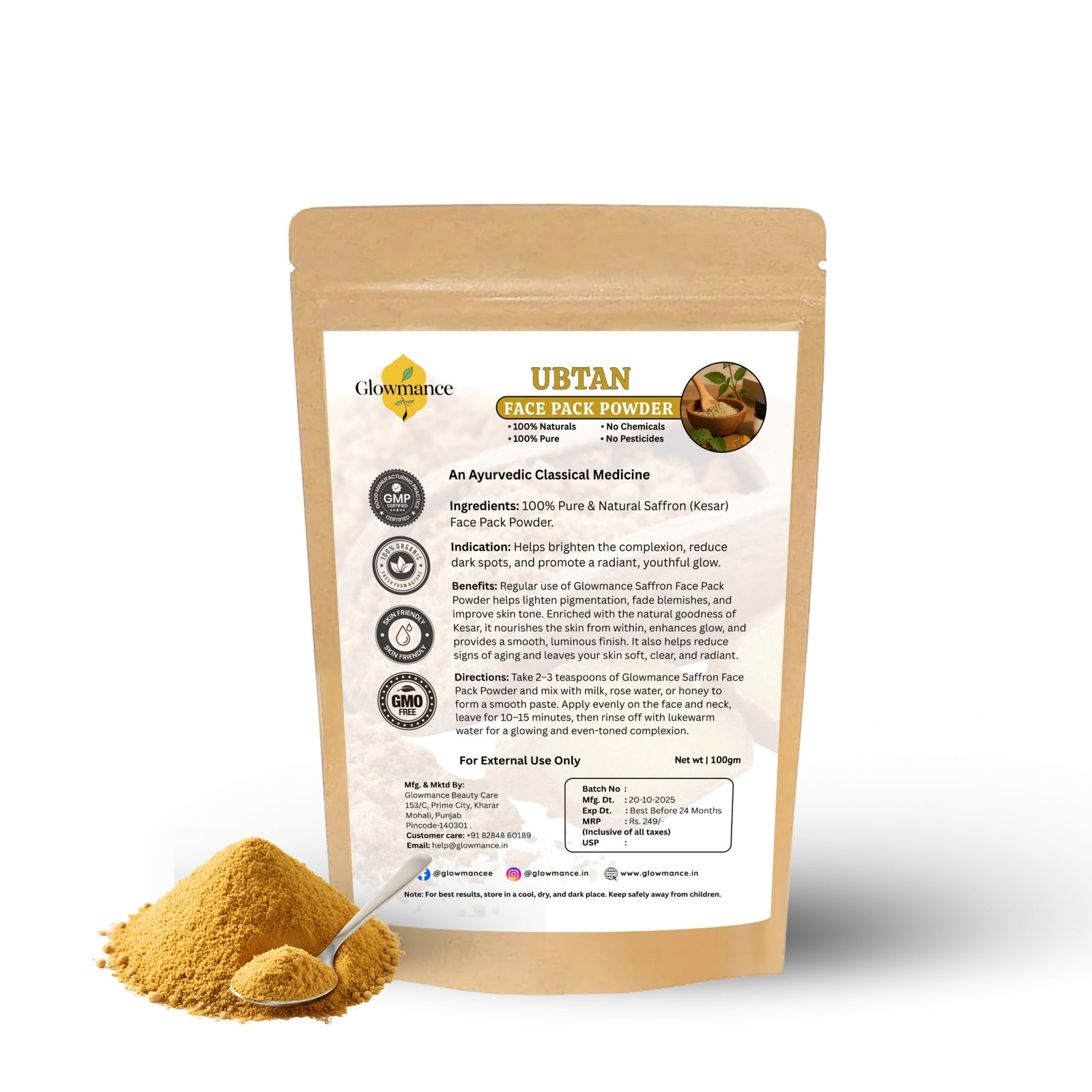 Ubtan Face Pack Powder – 100 gm - Image 4