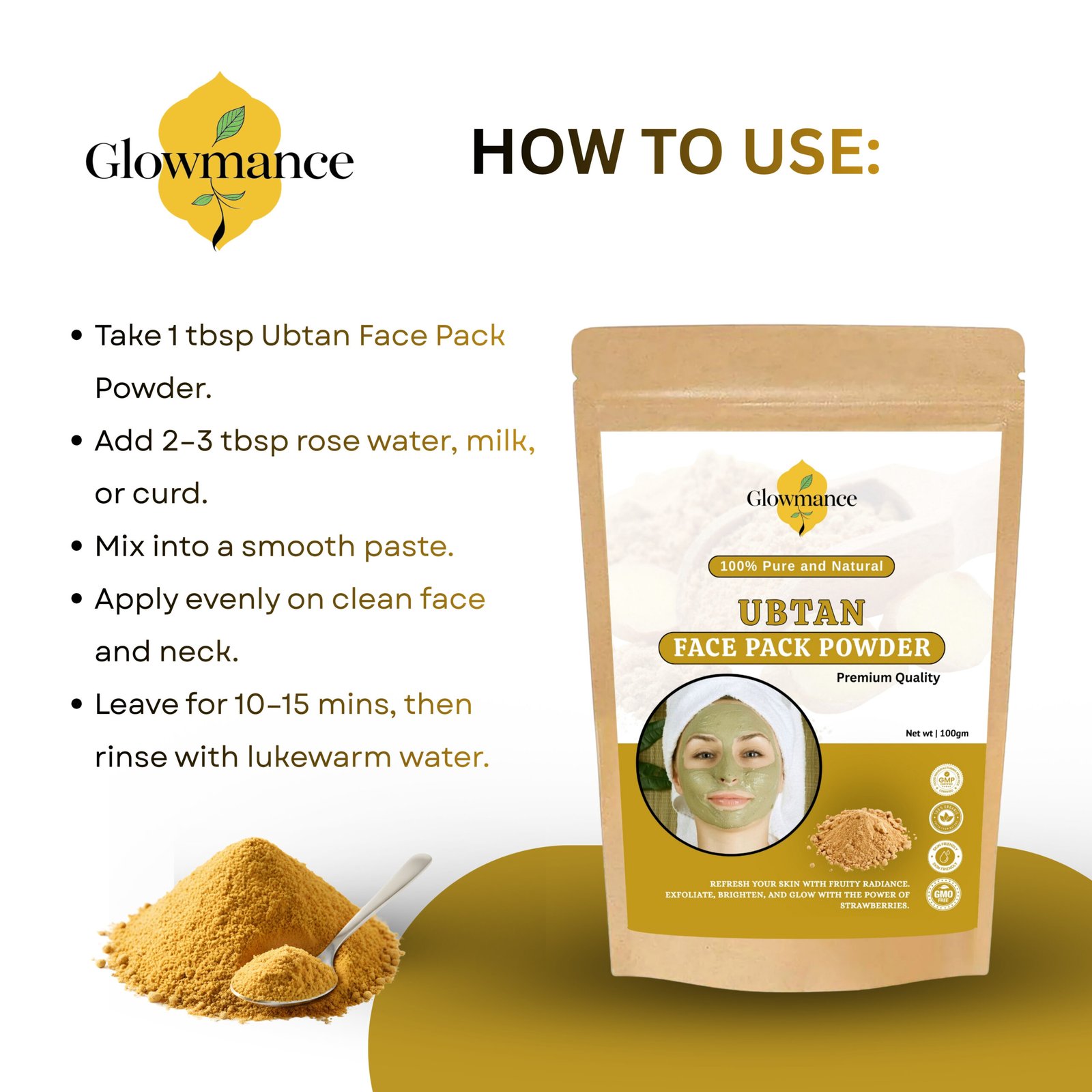 Ubtan Face Pack Powder – 100 gm - Image 3